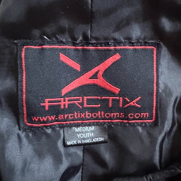 Arctix Youth Medium Snow Bibs Black Insulated Adjustable Winter Ski Snowboard - Picture 2 of 3